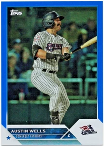 2023 Topps Pro Debut  Austin Wells PD-10 Blue Foil /150 New York Yankees - Picture 1 of 2