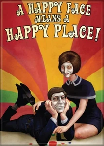 We Happy Few Video Game Happy Face Means Happy Place Refrigerator Magnet UNUSED - Picture 1 of 1