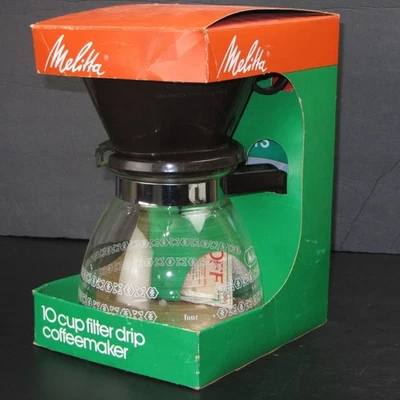 VTG Melitta Pour Over Drip Cone Coffeemaker 10 Cup SCM-10/6 in Box NEVER USED - Image 1 of 4