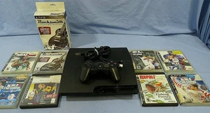SONY PLAYSTATION 3 PS3 CECH-3001B 320GB CONSOLE BUNDLE 8 GAMES 1 CONTROLLER - Picture 1 of 11