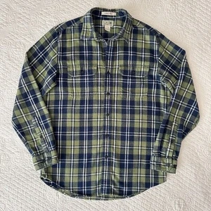 LL Bean Vintage Men's Plaid Flannel Shirt 100% Cotton Slightly Fitted Medium - Picture 1 of 8