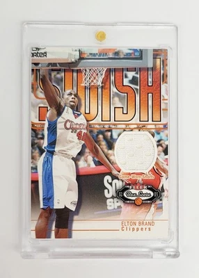 PARCHE JERSEY USADO JUEGO COMO NUEVO 2002-03 Fleer Box Score Dish & Swish Elton Marca NBA Foto 1 de 2