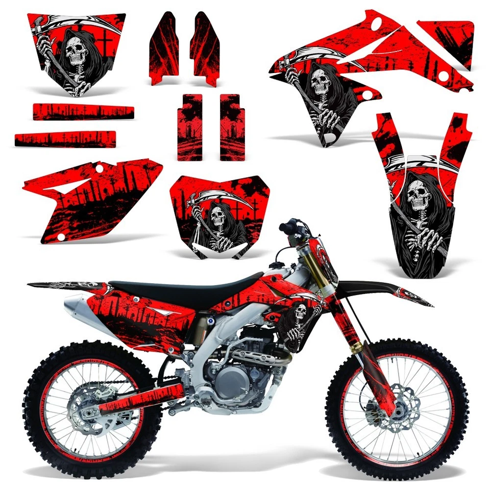 Graphic Stickers +#PLT/RIM Decals For Suzuki RMZ450 2008-2017 REAPER 2 R - Imagem 1 de 2