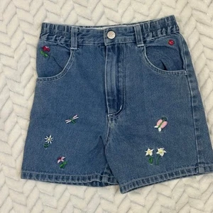 Girls Vintage Embroidered Denim Shorts size 4T - Picture 1 of 3