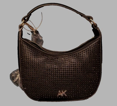 Bolso Bandolera Anne Klein Negro Metálico Jerri NUEVO Correa Extraíble Nuevo con Etiquetas Foto 1 de 4