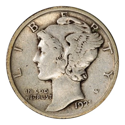 1921 Mercury Dime PCGS VF-30 - Image 1 of 4
