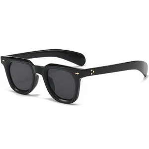 Square Sunglasses for Women Men Trendy Thick Frame Sun Glasses Black Shades (... - Picture 1 of 7
