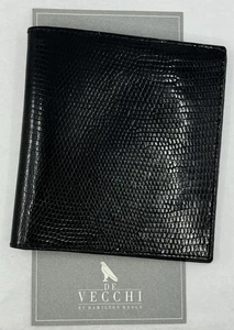 Cartera De Colección DE VECCHI x Hamilton Hodge Cuero Lagarto Genuino Plegable Hecha en Italia - Imagen 1 de 17