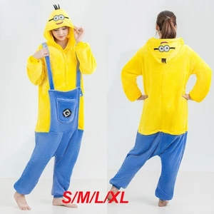 Adult Unisex Sleepwear Minions Cosplay Costume Pajamas Onesie12 Kigurumi Animal - Picture 1 of 10