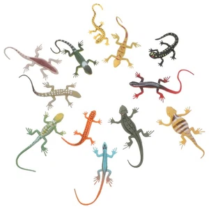 12 Pezzi Lucertola Giocattolo Figura Bambino Simulazione Geco Festa Trucchi Giocattoli - Foto 1 di 12