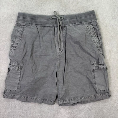 James Perse Mens Size 2 Gray Cargo Shorts Drawstring Waist Pockets Casual Sweats - Image 1 of 4