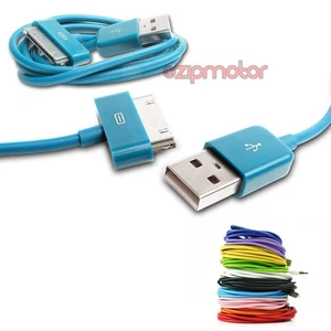 20X 10FT 30-PIN USB SYNC DATA CHARGER AQUA BLUE CABLE IPHONE 4S IPOD TOUCH IPAD - Picture 1 of 1