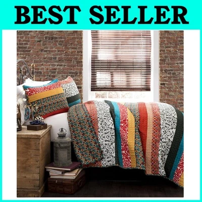 Juego de cama bohemio colorido - turquesa y mandarina Foto 1 de 4