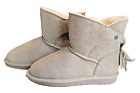 Bearpaw Size 4 Mia Youth Boots Shimmering Beige Water & Stain Resistant New