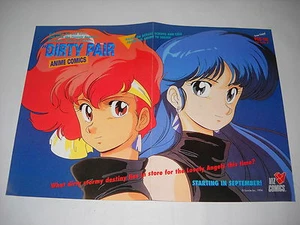POSTER / LOCANDINA LOVELY ANGELS DIRTY PAIR ANIME COMICS PROMO n 1 1994 - Imagen 1 de 1