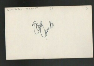 Scott Loucks 3x5 signed auto autographed index note card Astros