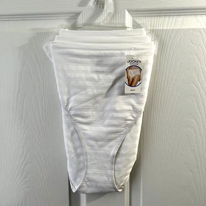 NEU Jockey Damen 3 Paar matt & glänzend Slips Höschen Größe 8/XL weiß 1218 - Bild 1 von 3