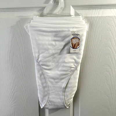 Новый жокей женщин 3 пары матовый и блеск трусы трусики размер 9/XXL белый 1218 - Изображение 1 из 3