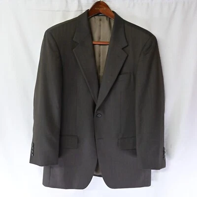 Jaqueta Blazer Lacrosse 40R Marrom Escuro Espinha de Arenque 2Btn Casaco Esportivo - Imagem 1 de 4