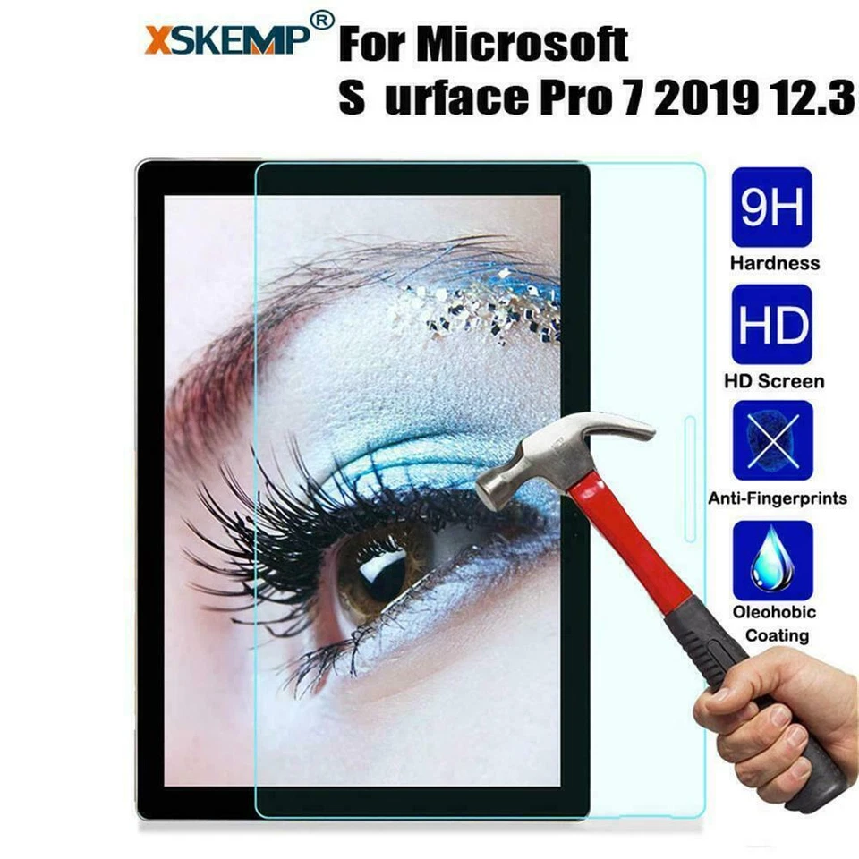 2Pcs for Microsoft Surface Pro 5 Go Pro 6  Pro 7 Tempered Glass Screen Protector - Image 1 of 4