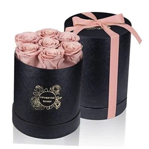 7-Piece Preserved Roses in a Box Mothers Day Rose Valentines Day Dusty Pink - Picture 1 of 7