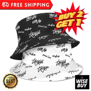 Graffiti Buchstaben Fischerhut Kappe doppelseitig Fischermütze Herren Damen Baumwolle - Bild 1 von 12