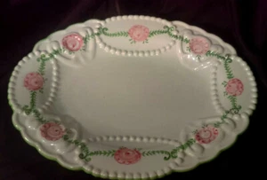 Vtg 16.5 PLATTER Victoria By Porta Portugal 1173 TURKEY DISH Plate Serving Rose - Picture 1 of 5