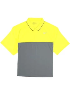 Nike Golf Men's Color Block Dri-Fit Polo Shirt Golf (Large, Yellow/Gray) $95 - Picture 1 of 3