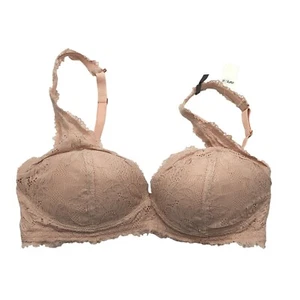 Aerie Lace Wireless Real Power Bra Nude Beige With Adjustable Straps 36D - Picture 1 of 5