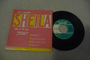 SHEILA 45T ELLE S'APPELLE SHEILA . PHOTO + LANGUETTE. 432 831 BE. AVEC TOI. - Picture 1 of 7