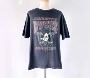 90s Anaheim Mighty Ducks T-shirt, classic unisex short sleeves S-2345XL QT697 - Picture 1 of 2