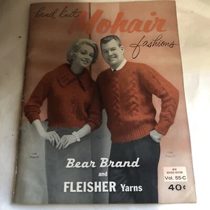 Mohair Hand Knits Magazine Bear Brand And Fleisher Yarns Vol.55 40 cents 1961 - Picture 1 of 6