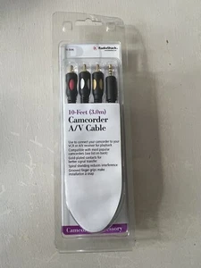Camcorder A/V Cable Video 10 Feet 3m gold plated spiral shielding Factory Sealed - Picture 1 of 2