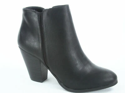 Botas para mujer elegantes con punta de almendra tacón grueso cremallera al tobillo talla 5,5-11 NUEVAS Foto 1 de 4