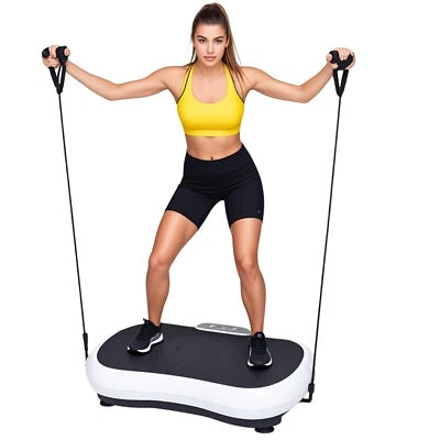 Vibration Plate Exercise Machine Full-Body Workout Vibrating Platform White - Image 1 of 4
