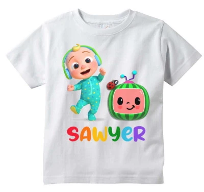 Cocomelon Custom t-shirt Personalize Birthday gift Add NAME Coco Melon JJ baby