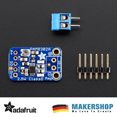 Adafruit Mono 2,5W Class D Audio-Verstärker + Potentiometer PAM8302 Arduino 2130 - Bild 1 von 3