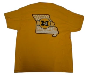 NCAA Mens Missouri Tigers Missou State Map Design Back Print Shirt New S-2XL - Picture 1 of 2