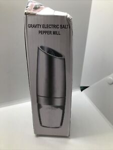 2PC Gravity Electric Salt Pepper Mill Shaker Grinder Adjustable Battery Operated