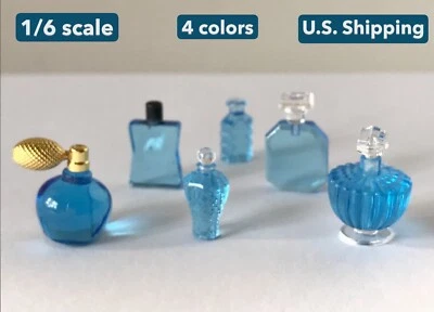 Set of 6 Doll Perfume Bottles - 1/6 scale for Fashion Royalty, Poppy Parker 12in