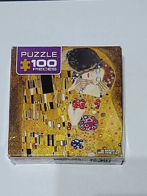 Gustav Klimt The Kiss 100 Piece Mini Puzzle 7" x 9" - Image 1 of 4