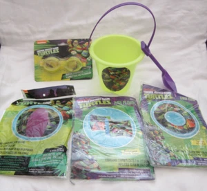 TMNT 20" Strandball, Armschwimmer, Brille, Sandeimer & Schaufel & 20" Schwimmring - Neu! - Bild 1 von 2