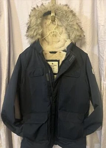 Abercrombie Kids Unisex Coat 15/16 Detachable Faux Fur Hood Liner Split back - Picture 1 of 17