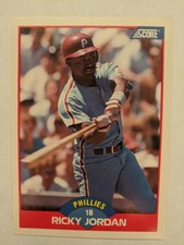 ⚾ - 1989 Score #548 RICKY JORDAN RC Philadelphia Phillies - FREE SHIPPING!