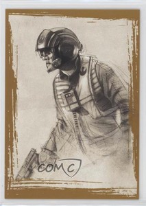 2017 Topps Star Wars: The Last Jedi Illustrated Gold 5/25 Poe Dameron #SWI-4 1j8