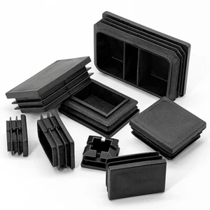 Square Plastic End Caps Blanking Plugs / Pipe Tube Inserts / Table Foot Cover - Picture 1 of 9