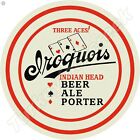 Iroquois Indian Head Beer Ale Porter 11.75" Round Metal Sign