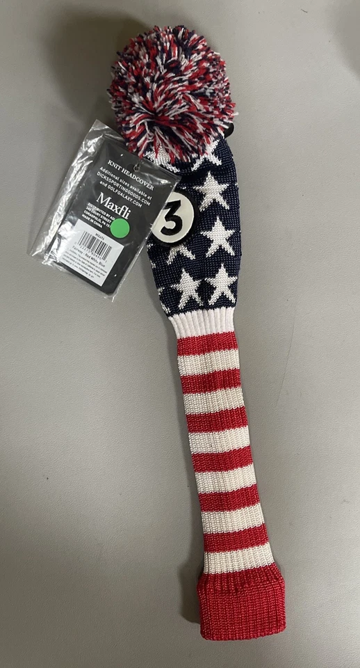 Maxfli Knit Headcover MX496 Fairway - Red/White/Blue