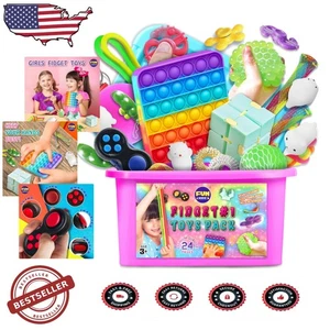 Fidget Toys for Girls & Boys - Bulk Sensory Pack with Portable Case - Picture 1 of 11