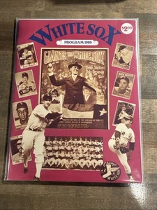 MLB Chicago White Sox Vintage Circa 1989 Team Logo Baseball Program - Picture 1 of 1